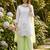 Lite green georgette  party wear embroidery suit set