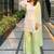 Lite green georgette  party wear embroidery suit set
