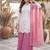 Rani pink georgette  party wear embroidery  suit set