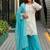 Sky blue georgette  party wear embroidery  suit set