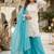Sky blue georgette  party wear embroidery  suit set