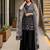 Black georgette  party wear embroidery  suit set