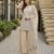 Cream georgette  party wear embroidery  suit set