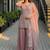 Peach georgette  party wear embroidery  suit set