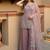 Peach georgette  party wear embroidery  suit set