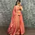 Womens Radiant Orange Hand-Embroidered Silk Lehenga Choli Set