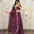 Womens Radiant Wine Hand-Embroidered Silk Lehenga Choli Set