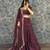 Womens New Trendy Radiant Wine Hand-Embroidered Silk Lehenga Choli Set