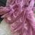 Pink Color embroidery sequins and detailed border work  chiffon saree 