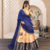 Womens Floral Lehenga Choli Set with Contrast Border and Dupatta Set