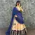 Womens Designer Floral Lehenga Choli Set with Contrast Border and Dupatta Set