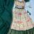 Womens New Trendy Designer Floral Lehenga Choli Set with Contrast Border and Dupatta Set