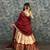 Womens New Trendy Designer Floral Lehenga Choli Set with Contrast Border and Dupatta Set