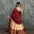 Womens Designer Floral Lehenga Choli Set with Contrast Border and Dupatta Set