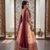 red floral printed silk lehenga choli