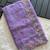 Lavender Color embroidery sequins and detailed border work  chiffon saree 
