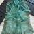 Teal Color embroidery sequins and detailed border work  chiffon saree 