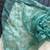 Teal Color embroidery sequins and detailed border work  chiffon saree 