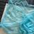 Sky Blue Color embroidery sequins and detailed border work  chiffon saree 
