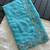 Sky Blue Color embroidery sequins and detailed border work  chiffon saree 
