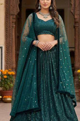 Heavy Glamorous Sequins Lehenga Set