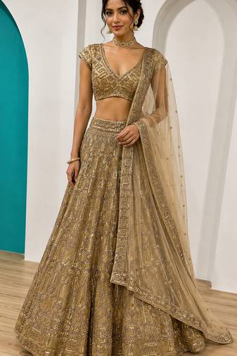 Traditional Designer Net With Sequins Work festival wedding Lehenga Choli