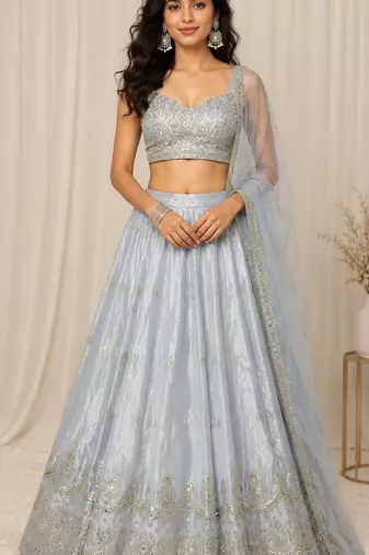 Satin Silk Designer Lehenga Set