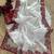 White Color embroidery viscos work tissue silk 