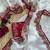 White Color embroidery viscos work tissue silk 