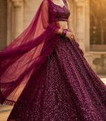 Velvet Sequence Lehenga choli Set