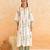 Ivory green printed cotton kurta set