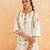 Ivory green printed cotton kurta set