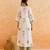 Ivory green printed cotton kurta set