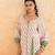 Ivory green printed cotton kurta set