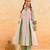 Ivory green printed cotton kurta set