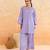 Lilac blue striped cotton kurta set