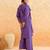 Deep purple embroidered cotton kurta set