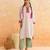 Off white floral printed cotton kurta set