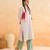 Off white floral printed cotton kurta set