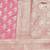 Pink zari woven banarasi silk blend saree with blouse piece
