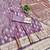 Purple zari woven banarasi silk blend saree with blouse piece
