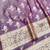 Purple zari woven banarasi silk blend saree with blouse piece