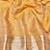 Orange zari woven banarasi silk blend saree with blouse piece