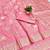 Pink zari woven banarasi silk blend saree with blouse piece