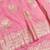 Pink zari woven banarasi silk blend saree with blouse piece