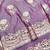 Purple zari woven banarasi silk blend saree with blouse piece