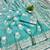 Blue zari woven banarasi silk blend saree with blouse piece