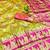 Lime zari woven baluchari silk blend saree with blouse piece
