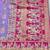 Lavender zari woven baluchari silk blend saree with blouse piece