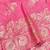 Pink zari woven banarasi silk blend saree with blouse piece